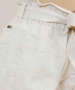 KANCAN Laquell Ultra High Rise Belted Paperbag Shorts