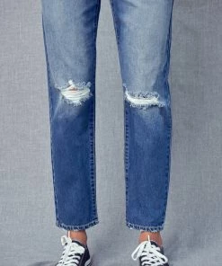 KANCAN Blossom Ultra High Rise Belted Mom Jeans