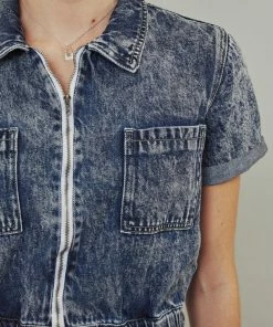 KANCAN Victoria Short Sleeve Romper Dresses And Rompers