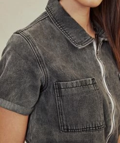 KANCAN Victoria Short Sleeve Romper Dresses And Rompers