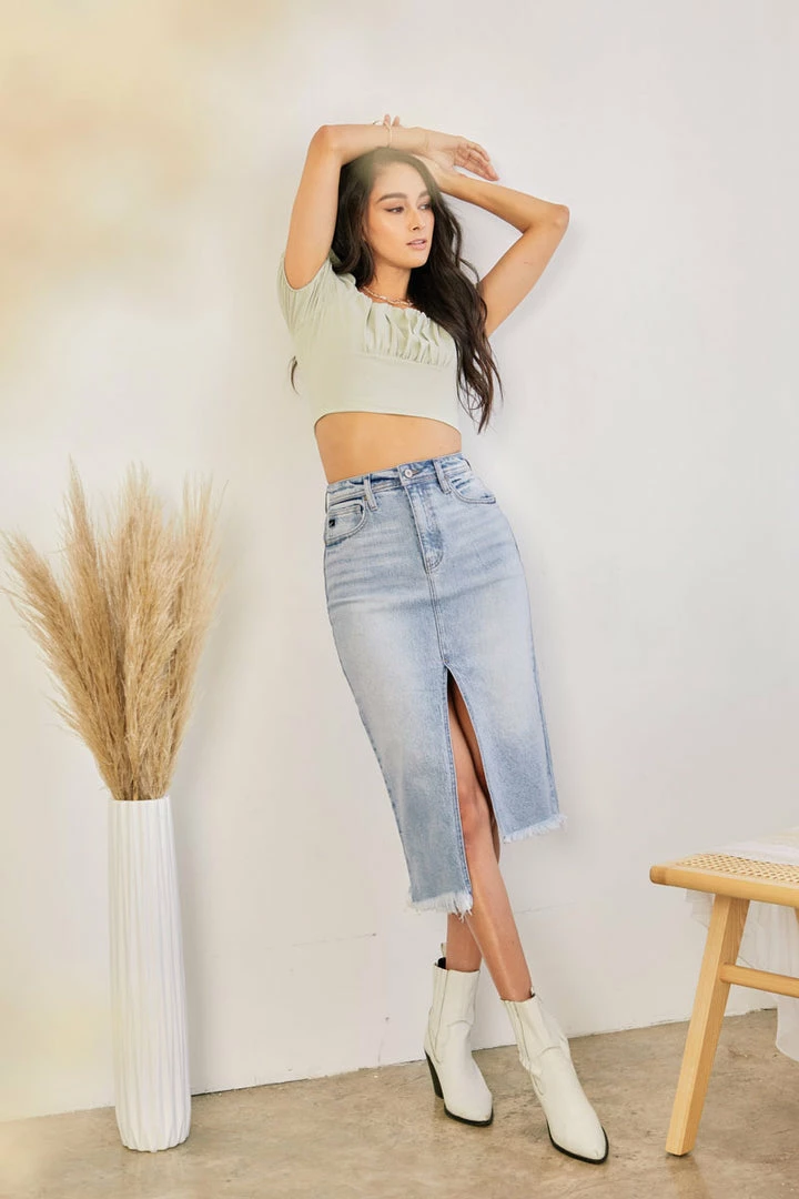 KANCAN Sonia High Rise Asymmetrical Midi Skirt 3 KANCAN Sonia High Rise Asymmetrical Midi Skirt