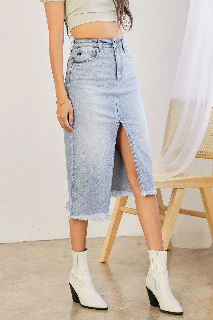 KANCAN Sonia High Rise Asymmetrical Midi Skirt 5 KANCAN Sonia High Rise Asymmetrical Midi Skirt