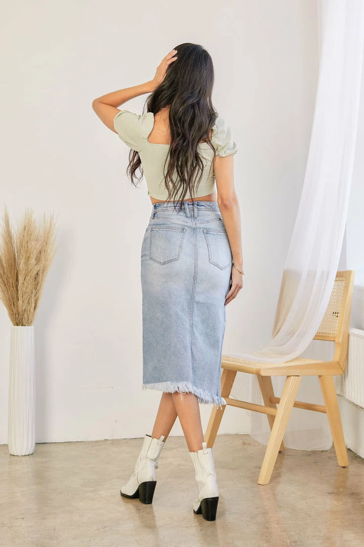 KANCAN Sonia High Rise Asymmetrical Midi Skirt 6 KANCAN Sonia High Rise Asymmetrical Midi Skirt