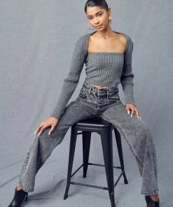 KANCAN Raila Ultra High Rise 90's Flare Jeans Flare & Bootcut