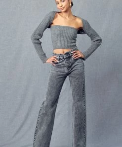KANCAN Raila Ultra High Rise 90's Flare Jeans Flare & Bootcut