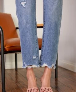 KANCAN Straight Leg Michelle High Rise Slim Straight Jeans