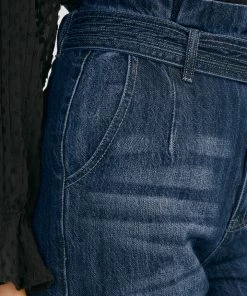 KANCAN Thalia Ultra High Rise Belted Mom Jeans