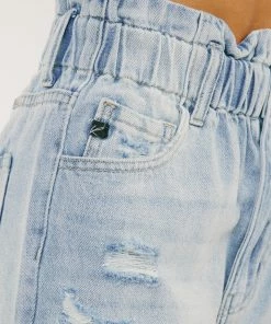 KANCAN Daelyn Ultra High Rise Paper Bag Shorts