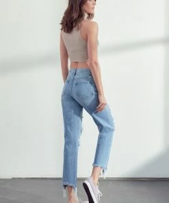 KANCAN Rania High Rise Straight Leg Jeans