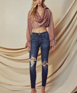 KANCAN Cassandra Mid Rise Super Skinny Jeans