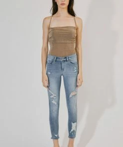 KANCAN Eden Mid Rise Ankle Skinny Jeans