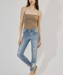KANCAN Eden Mid Rise Ankle Skinny Jeans