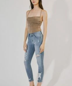 KANCAN Eden Mid Rise Ankle Skinny Jeans