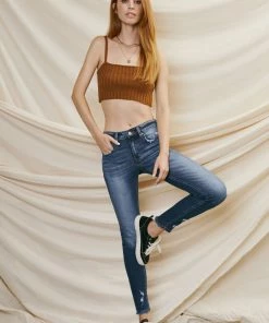 KANCAN Molly Mid Rise Super Skinny Jeans