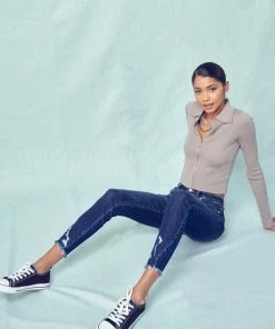 KANCAN Dyana Mid Rise Ankle Skinny Jeans