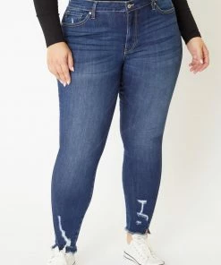 KANCAN Keisha Mid Rise Ankle Skinny Jeans - Plus