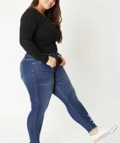 KANCAN Keisha Mid Rise Ankle Skinny Jeans - Plus