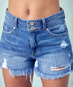 KANCAN Farah High Rise Mom Shorts