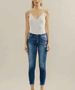 KANCAN Kate Mid Rise Ankle Skinny Jeans