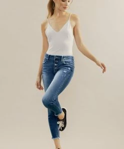 KANCAN Kate Mid Rise Ankle Skinny Jeans