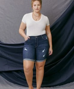 KANCAN Shelby Mid Rise Bermuda Shorts - Plus