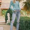 KANCAN Straight Leg Sultana High Rise Slim Straight Jeans