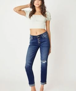 KANCAN Eternity Mid Rise Slim Straight Leg Jeans