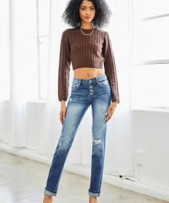 KANCAN Eternity Mid Rise Slim Straight Leg Jeans