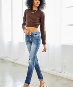 KANCAN Eternity Mid Rise Slim Straight Leg Jeans