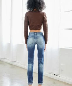 KANCAN Eternity Mid Rise Slim Straight Leg Jeans