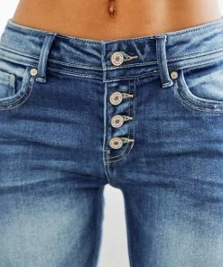 KANCAN Eternity Mid Rise Slim Straight Leg Jeans