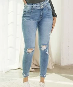 KANCAN Simone Ultra High Rise Ankle Skinny Jeans - Curvy