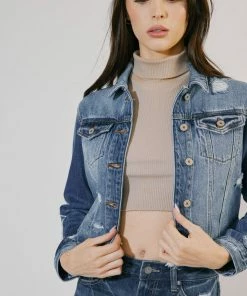 KANCAN Jackets & Outwear Sawyer Distressed Denim Jacket