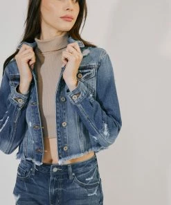 KANCAN Jackets & Outwear Sawyer Distressed Denim Jacket