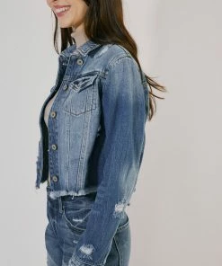 KANCAN Jackets & Outwear Sawyer Distressed Denim Jacket