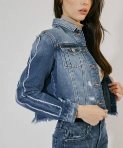 KANCAN Jackets & Outwear Sawyer Distressed Denim Jacket