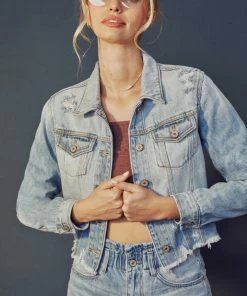 KANCAN Halston Denim Jacket Jackets & Outwear
