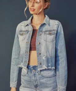 KANCAN Halston Denim Jacket Jackets & Outwear 14 KANCAN Halston Denim Jacket Jackets & Outwear