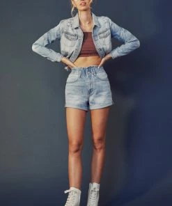 KANCAN Halston Denim Jacket Jackets & Outwear 15 KANCAN Halston Denim Jacket Jackets & Outwear