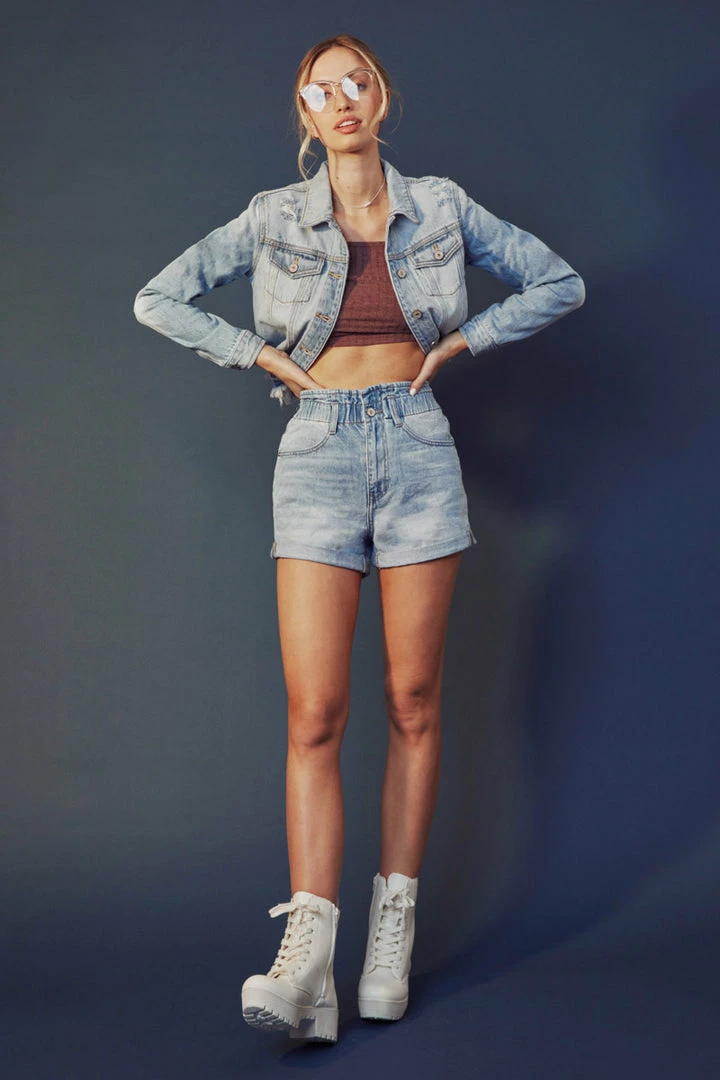 KANCAN Halston Denim Jacket Jackets & Outwear 6 KANCAN Halston Denim Jacket Jackets & Outwear