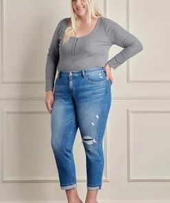 KANCAN Halen Mid Rise Boyfriend Jeans - Plus