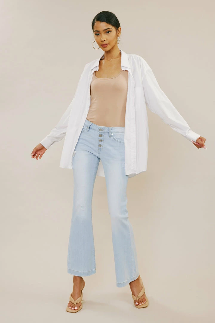 KANCAN Saylor Mid Rise Flare Jeans - Petite 3 KANCAN Saylor Mid Rise Flare Jeans - Petite