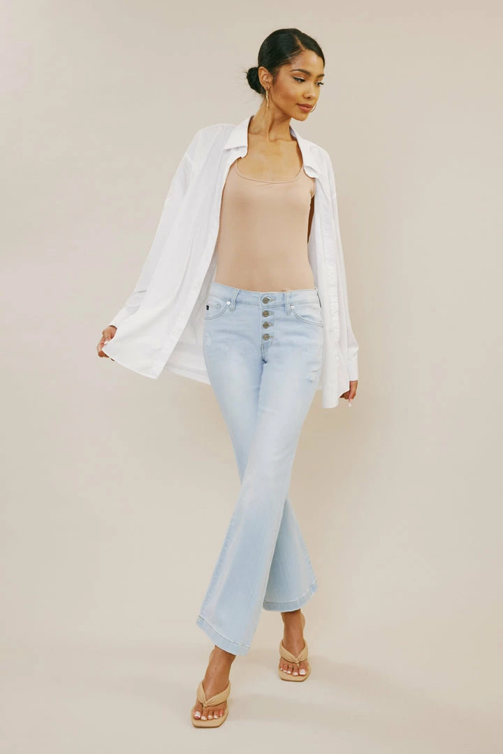 KANCAN Saylor Mid Rise Flare Jeans - Petite 5 KANCAN Saylor Mid Rise Flare Jeans - Petite