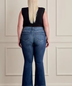 KANCAN Amelia Mid Rise Flare Jeans Petite - Plus