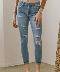 KANCAN Amanda High Rise Ankle Skinny Jeans
