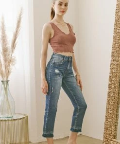 KANCAN Georgia Ultra High Rise Slim Straight Jeans Straight Leg
