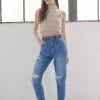 KANCAN Angel Ultra High Rise Paperbag Mom Jeans