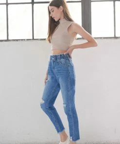 KANCAN Angel Ultra High Rise Paperbag Mom Jeans 12 KANCAN Angel Ultra High Rise Paperbag Mom Jeans