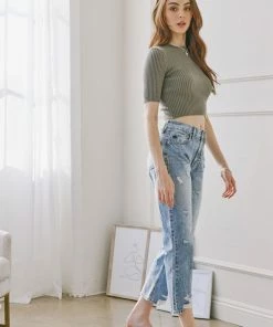 KANCAN Trevie Ultra High Rise Straight Leg Jeans