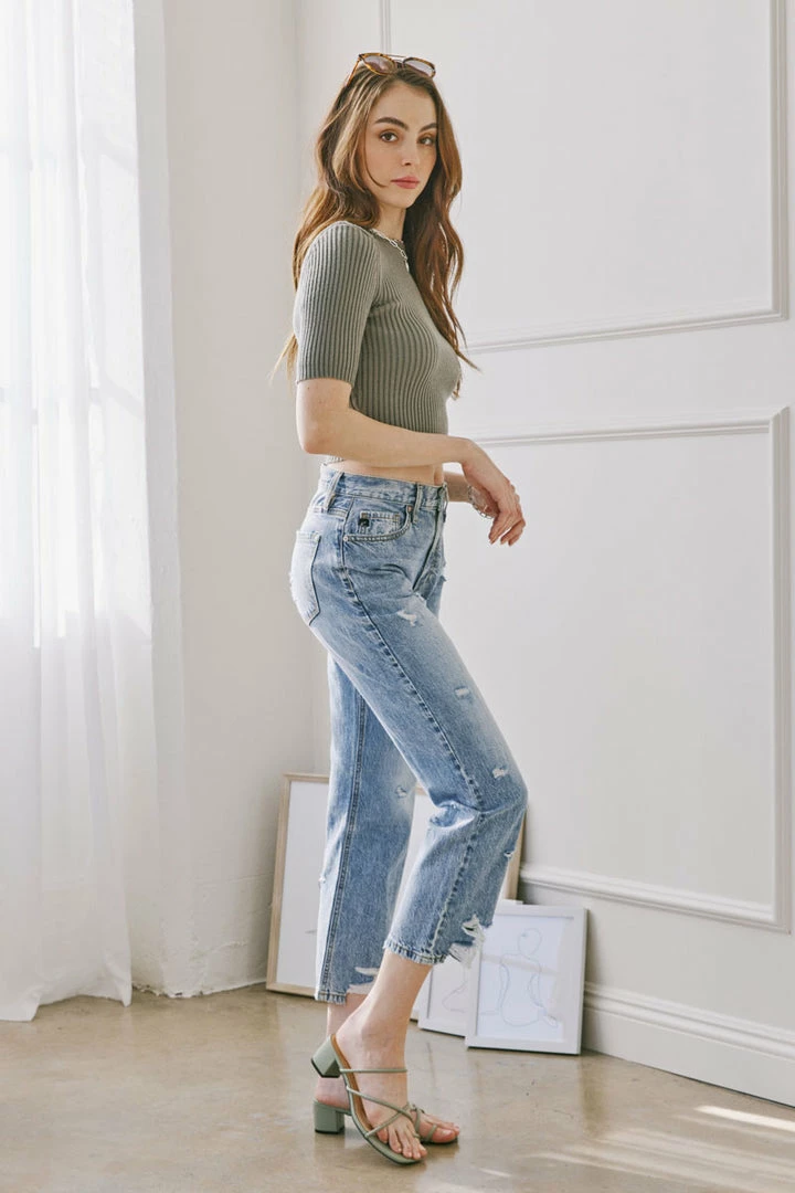 KANCAN Trevie Ultra High Rise Straight Leg Jeans 5 KANCAN Trevie Ultra High Rise Straight Leg Jeans